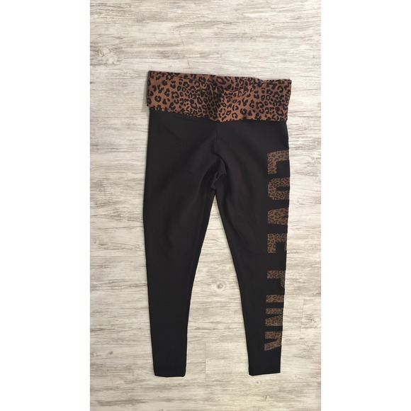 Vintage Y2K PINK Victoria's Secret Leopard Leggings Activewear Athleisure XS - Picture 7 of 7